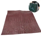 high gloss crocodile skin pvc leather product with competitive price
