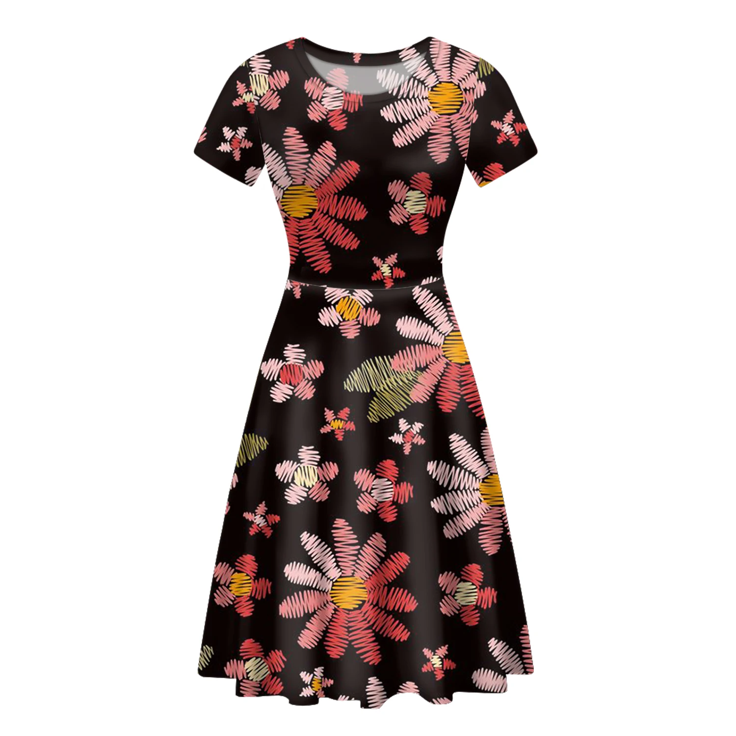 3D Print Design Floral Elegant Women Casual Dress Loose Casual Long Dresses O-neck Summer Beach Sundress
3D Print Design Floral Elegant Women Casual Dress Loose Casual Long Dresses O-neck Summer Beach Sundress