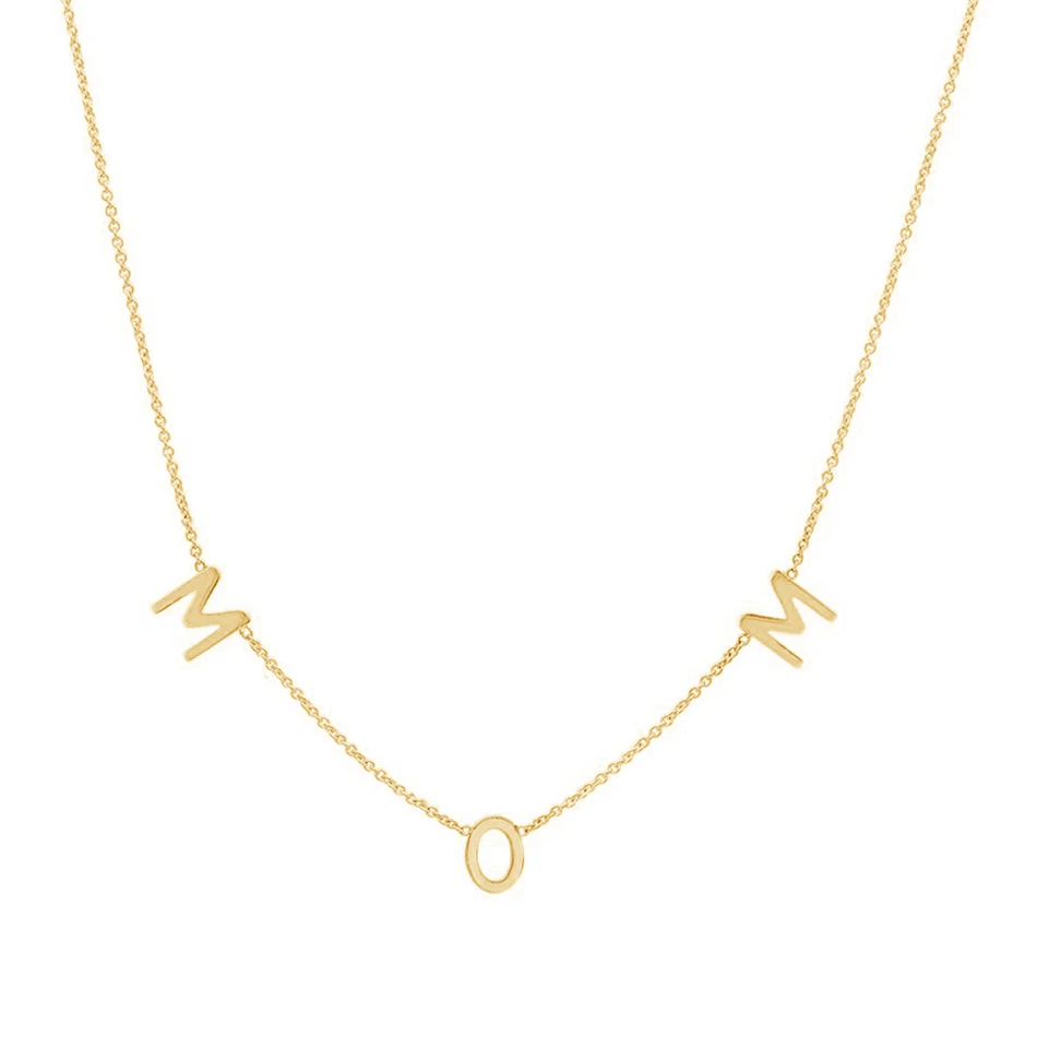 daily wear women necklace fine jewelry 18k gold plated 925 sterling silver scattered mom letter necklace
daily wear women necklace fine jewelry 18k gold plated 925 sterling silver scattered mom letter necklace
