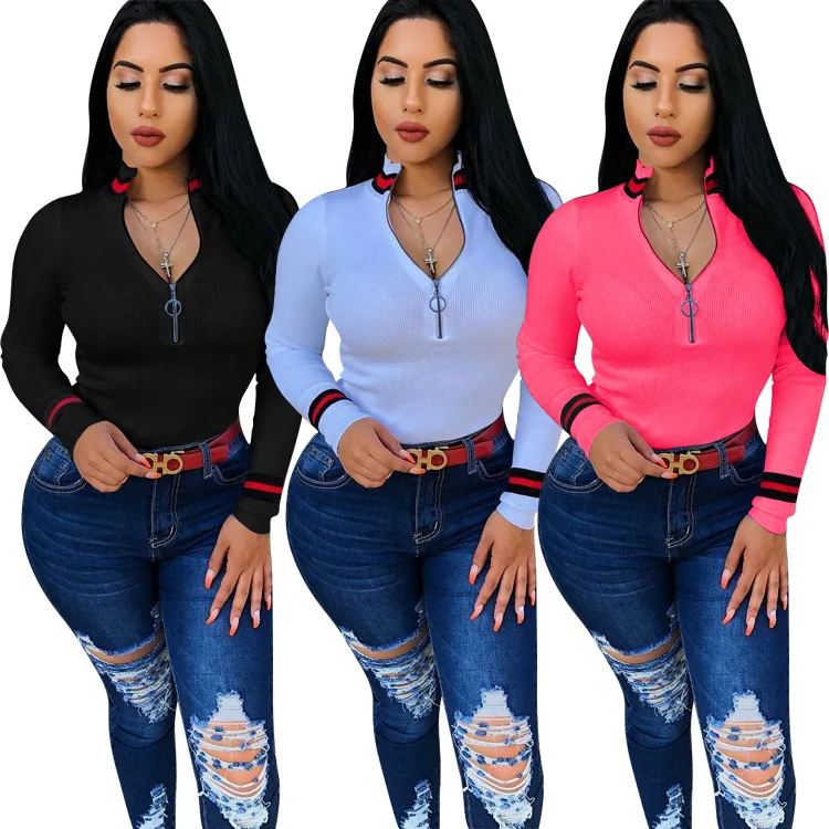 Wholesale Fashion Casual Stand Collar Plus Size Striped Shirts Pure Color Long Sleeve Blouse Women Tops, Picture
Wholesale Fashion Casual Stand Collar Plus Size Striped Shirts Pure Color Long Sleeve Blouse Women Tops, Picture