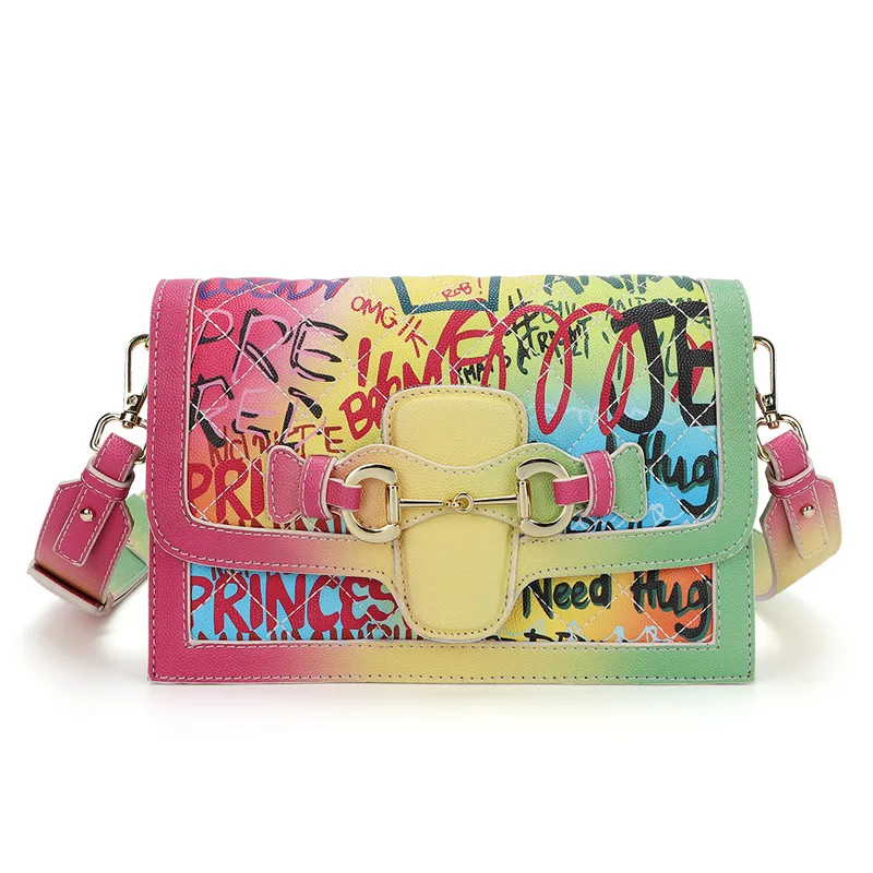 New arrival fashion ladies rainbow colorful purse shoulder hand bags designer graffiti handbags for women, Picture
New arrival fashion ladies rainbow colorful purse shoulder hand bags designer graffiti handbags for women, Picture