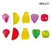 Reusable fruit shaped plastic ice cubes