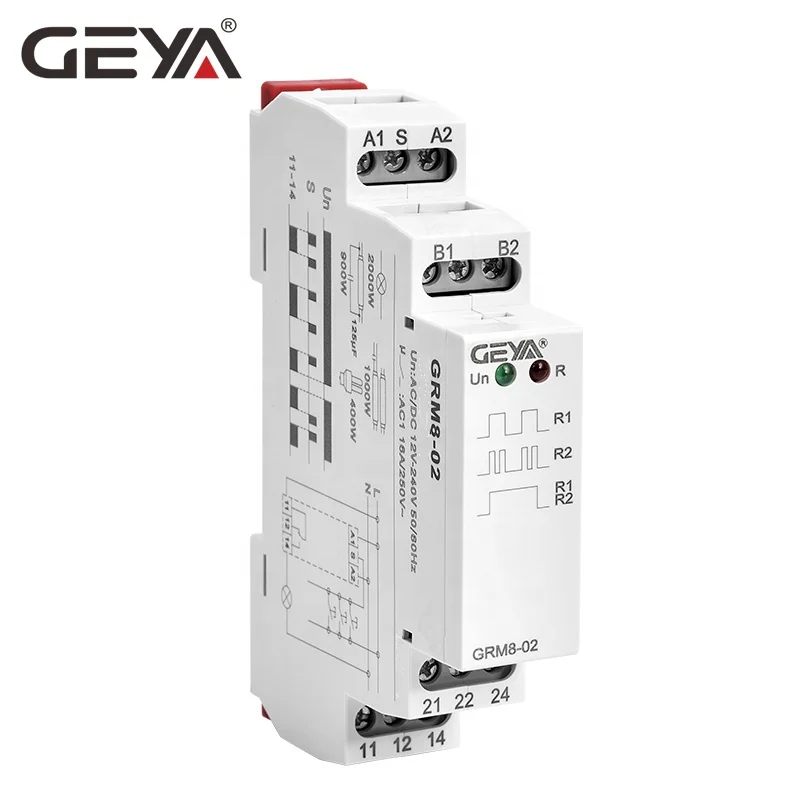 GEYA GRM8 SPDT AC 230V 16A Electronic Latching Relay Memory Relay Impulse Relay
