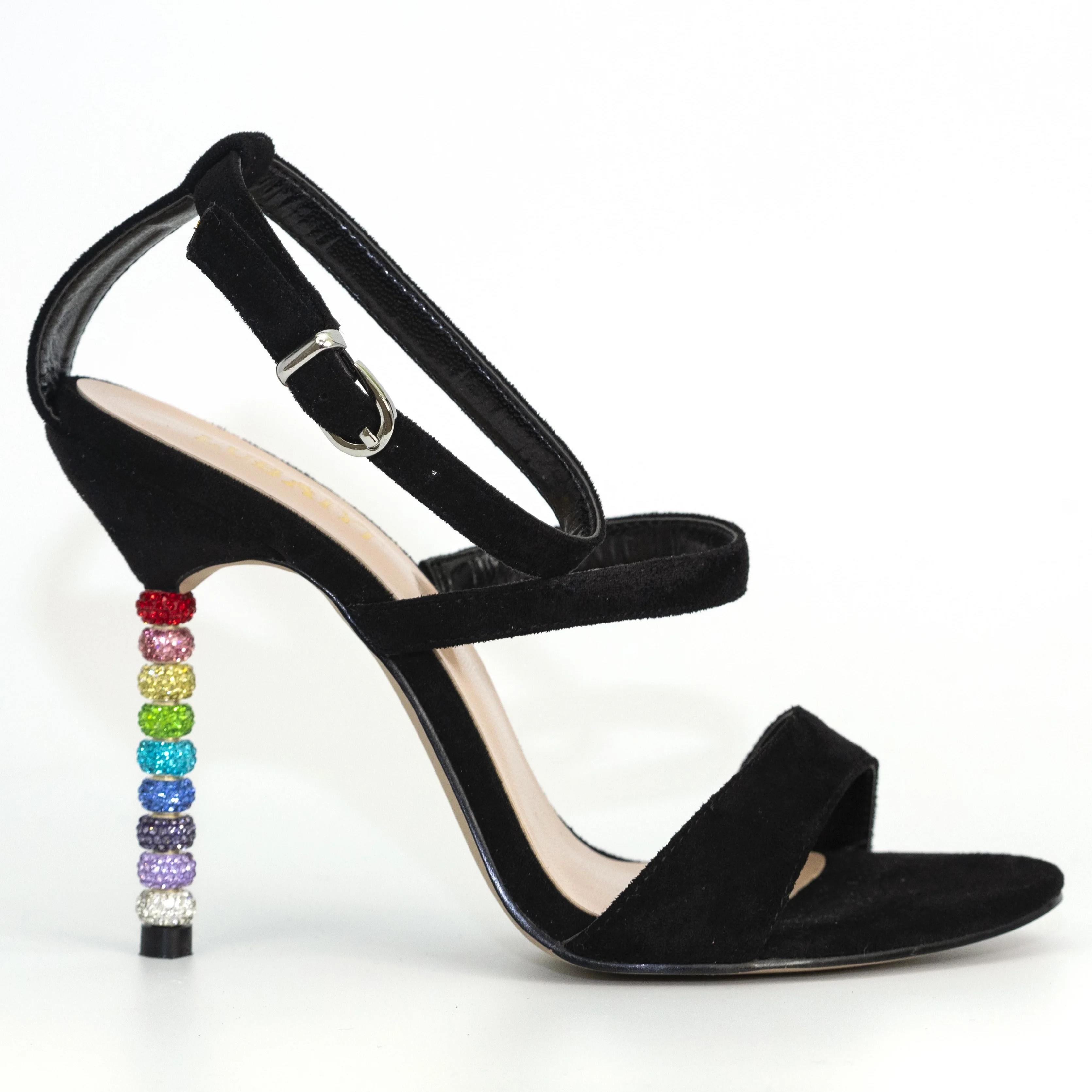 Outdoor Multi-color rhinestone heel summer Zapatos de gamuza buckle strap high heel daily color pop heels, Customized
Outdoor Multi-color rhinestone heel summer Zapatos de gamuza buckle strap high heel daily color pop heels, Customized