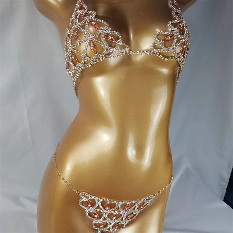 Fashion Women Rhinestone Sexy Shiny Tassel Lady Body Chain Diamante Lingerie Bra Panties Set, Golden,silver
Fashion Women Rhinestone Sexy Shiny Tassel Lady Body Chain Diamante Lingerie Bra Panties Set, Golden,silver