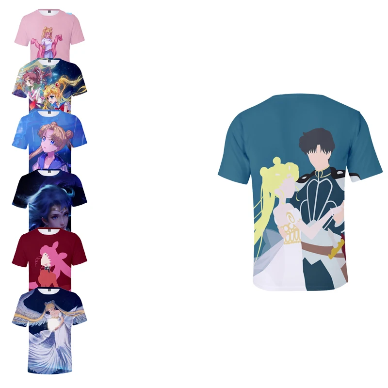 2021 Custom Print Sublimation Sailor Moon Logo Crew Neck 100% Polyester Anime T Shirt For Men, Customized colors
2021 Custom Print Sublimation Sailor Moon Logo Crew Neck 100% Polyester Anime T Shirt For Men, Customized colors