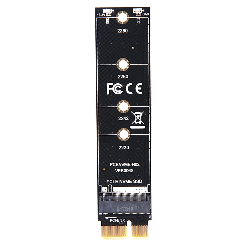 

PCIE to M2 Adapter NVMe SSD M2 PCIE X1 Raiser PCI-E PCI Express M Key Connector Supports 2230 2242 2260 2280 M.2 SSD Full Speed