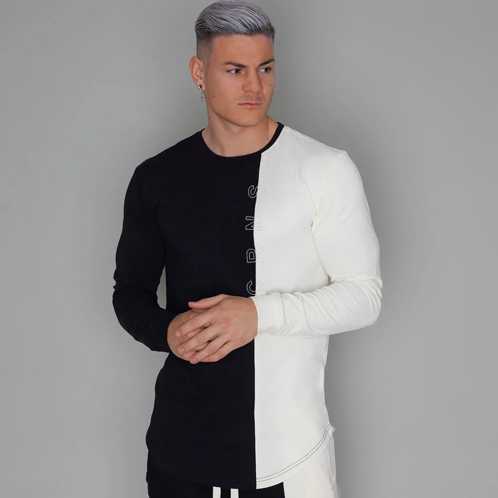 Fashion Patchwork T-Shirt Men Long sleeve Slim t shirts 2019 Autumn New Casual Tee shirt Male Fitness Black Tops Brand Clothing
Fashion Patchwork T-Shirt Men Long sleeve Slim t shirts 2019 Autumn New Casual Tee shirt Male Fitness Black Tops Brand Clothing