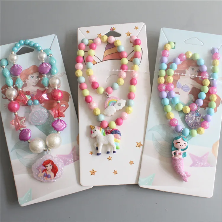 Aiyisi Little Kids Princess 2Pcs Sets Resin Plastic Mermaid Shell Unicorn Necklaces Bracelets, Colorful
Aiyisi Little Kids Princess 2Pcs Sets Resin Plastic Mermaid Shell Unicorn Necklaces Bracelets, Colorful