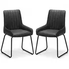 Modern Metal Legs Black color Dining chair Restaurant Furniture Dining Chair PU leather fabric