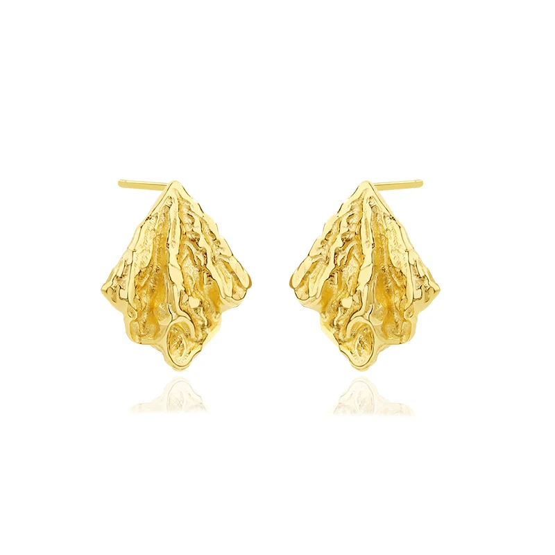 Custom New Design 925 Sterling Silver 18K Gold Plated Lava Texture Geometric Diamond Shape Stud Earrings
Custom New Design 925 Sterling Silver 18K Gold Plated Lava Texture Geometric Diamond Shape Stud Earrings