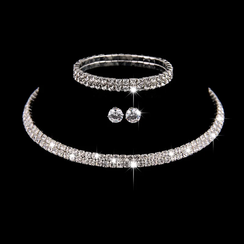 Luxury Female White Crystal Jewelry Set Charm Silver Color Wedding Dangle Earrings For Women Cute Bridal Geometry Chain Necklace
Luxury Female White Crystal Jewelry Set Charm Silver Color Wedding Dangle Earrings For Women Cute Bridal Geometry Chain Necklace
