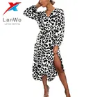 Logo Customization Dresses Women 2020 Women Clothing Round Neck Summer Midi Clothes Women Summer Dress Women