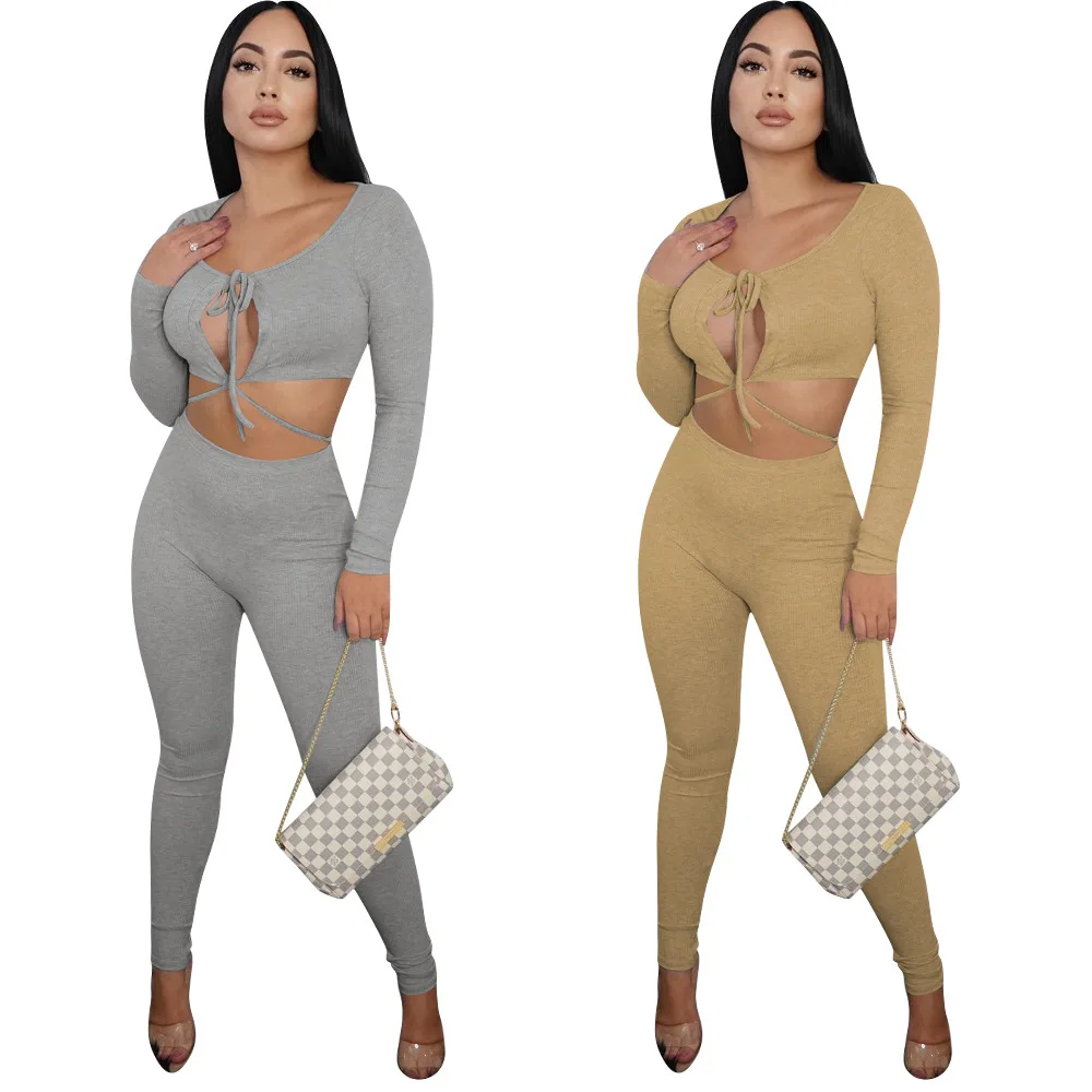 ZS 2021 hot autumn and winter sexy slim fit hollow out warm color fine pit strip long sleeve two-piece set
ZS 2021 hot autumn and winter sexy slim fit hollow out warm color fine pit strip long sleeve two-piece set