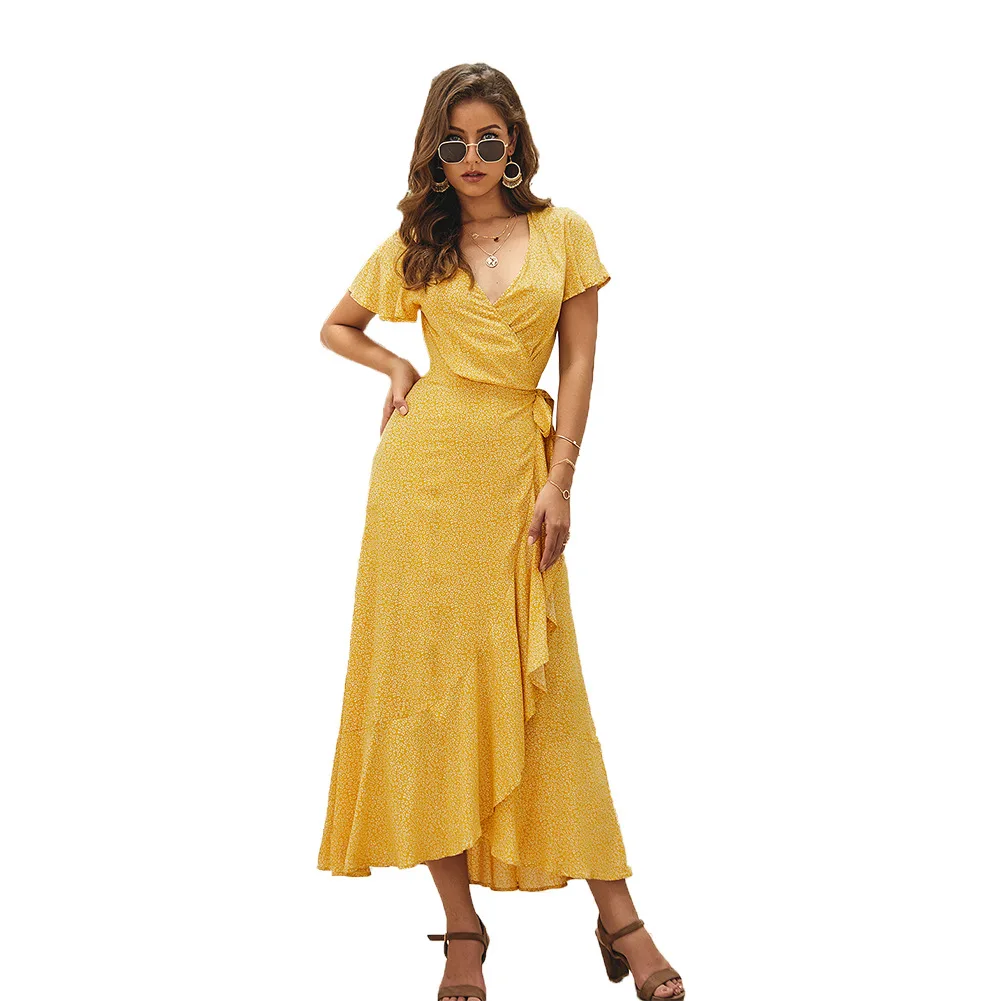 Picture of Real Shot Women's 2021 Summer Printed Dress Women's Irregular Ruffle Dress
Picture of Real Shot Women's 2021 Summer Printed Dress Women's Irregular Ruffle Dress