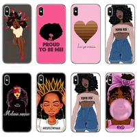 

Black girl phone case Melanin Poppin Black Girl queen for iphone 11 case 6 6s 6SP 7 8 8S plus X XR XS max TPU cases