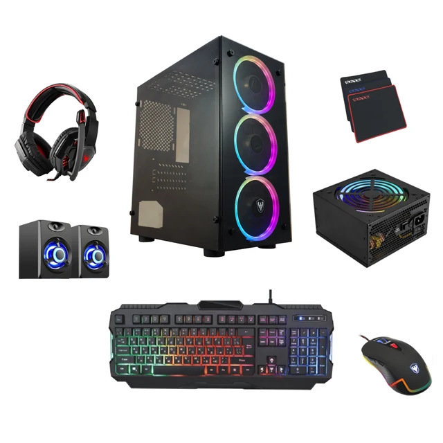 SATE- Barebone PC Set 6in1 2020 HOT NEW factory price computer accessories 5-1 COMBO KIT Barebones five in one gaming combo, Black
SATE- Barebone PC Set 6in1 2020 HOT NEW factory price computer accessories 5-1 COMBO KIT Barebones five in one gaming combo, Black