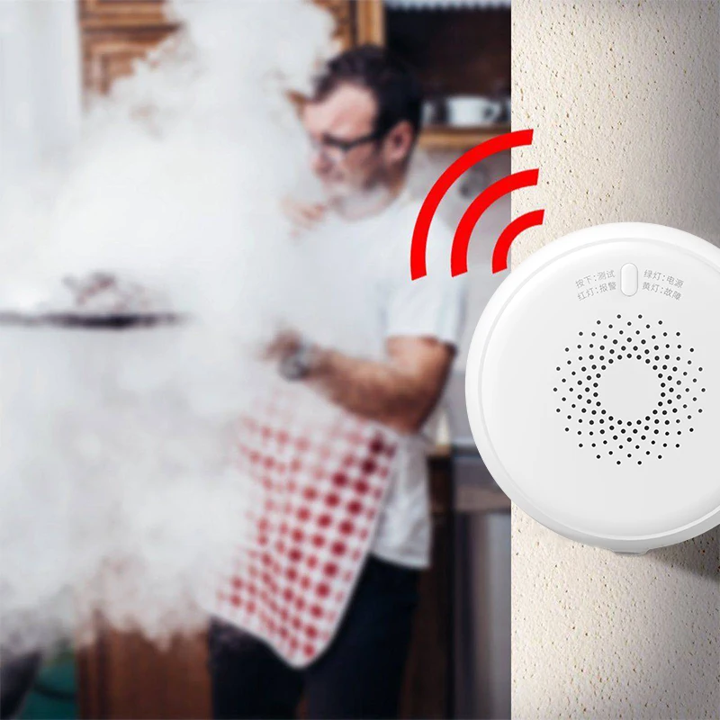 Fire Alarm Gas Detector Smoke Sensor zigbee gas sensor detector zigbee gas flow meter sensor Smart Home Security - ANKUX.COM