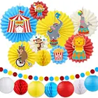 Carnival Party Decoration Circus Themed Decorations Birthday Party Supplies Hanging Paper Fan Baby Shower Decoration