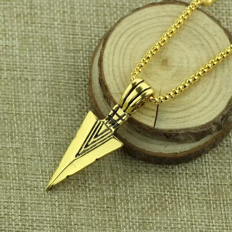 2023 New fashion Men's Design Matte Male Necklace Arrow Black Pendant Jewelry Chain Hip Hop Rock Punk Necklace For Men Women
2023 New fashion Men's Design Matte Male Necklace Arrow Black Pendant Jewelry Chain Hip Hop Rock Punk Necklace For Men Women