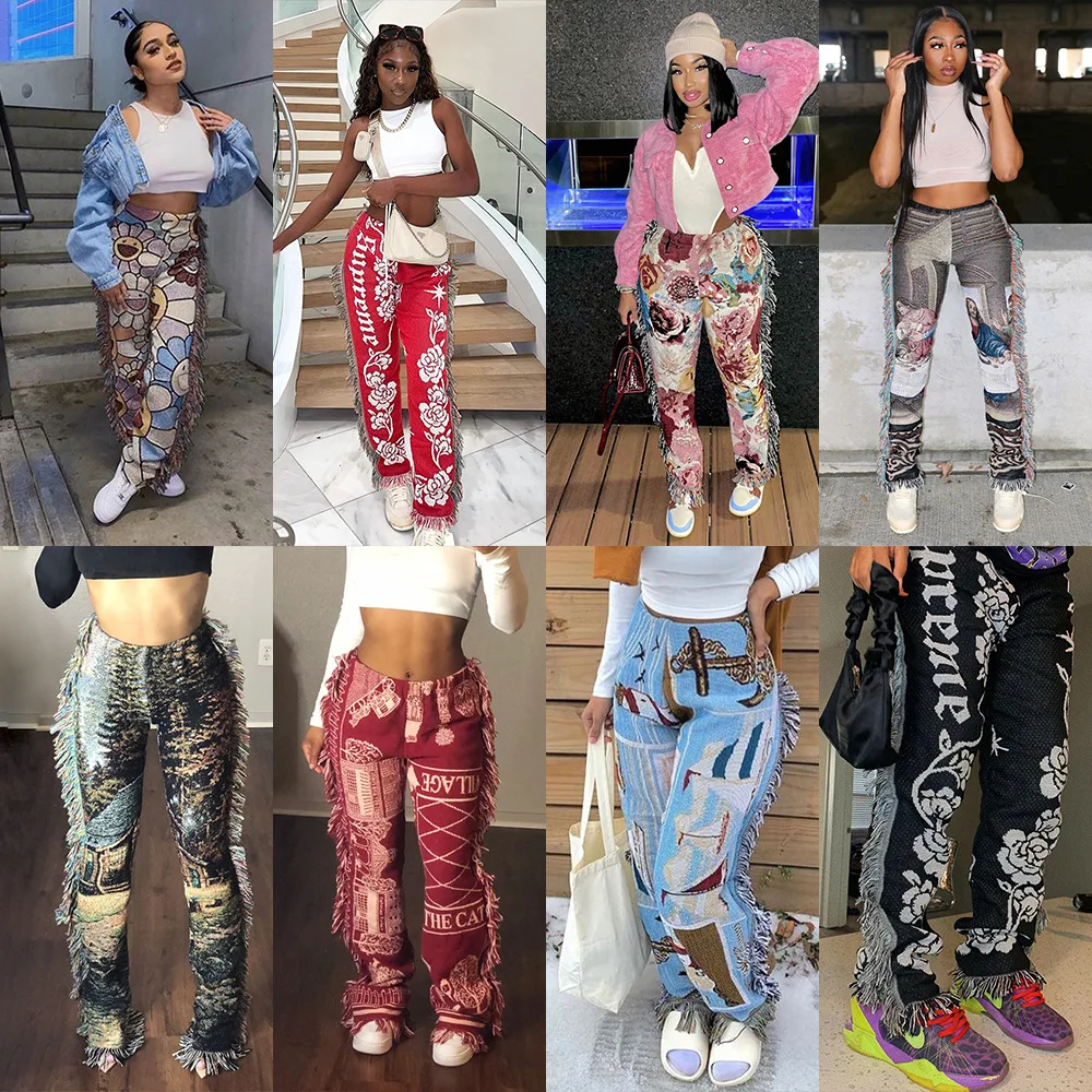 2021 Fashion Joggers Sweat Printed Pants Yoga Leggings Woman Pantes Summer Outfits Women's Trousers Long Tassels Cargo Pants
2021 Fashion Joggers Sweat Printed Pants Yoga Leggings Woman Pantes Summer Outfits Women's Trousers Long Tassels Cargo Pants
