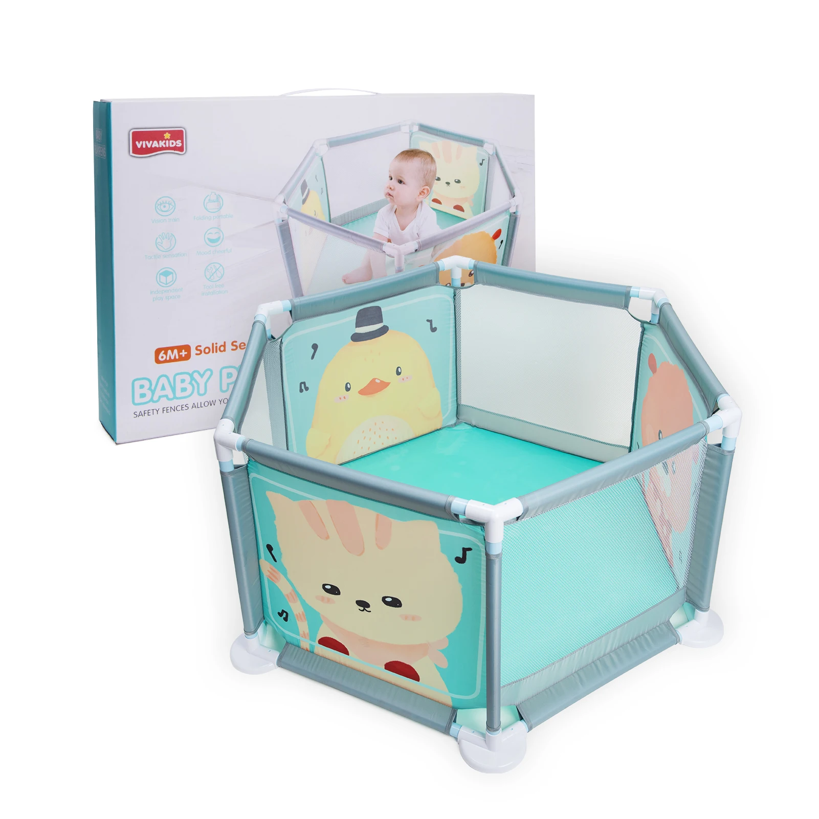 Baby Playpen Activity Center - 6 Panel Portable Safety Playyard for Infants with Early Educational Design
Baby Playpen Activity Center - 6 Panel Portable Safety Playyard for Infants with Early Educational Design