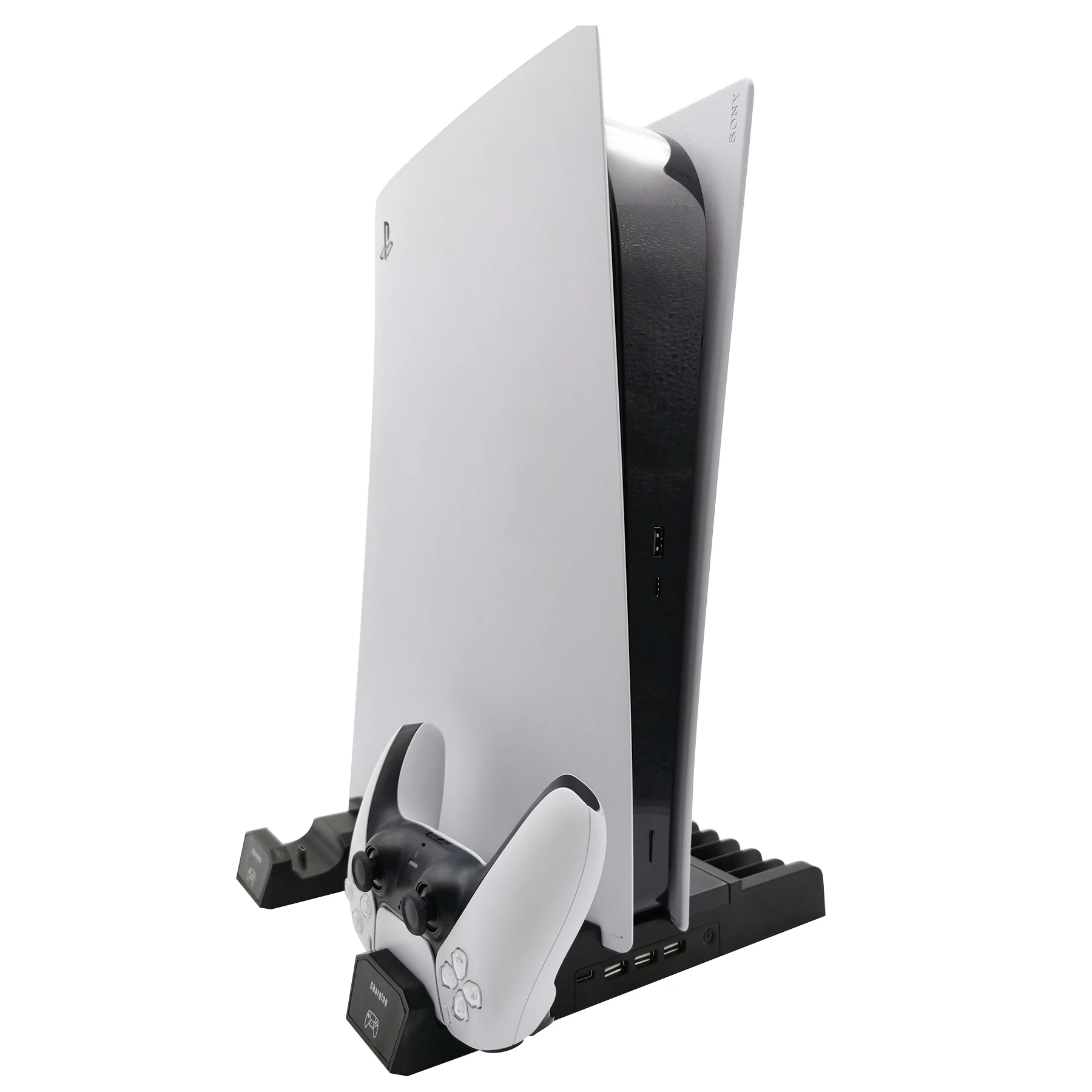 Cooling Fan Charging Dock Vertical Stand For PlayStation 5 For PS5 Game Accessories With 3 USB Charger
Cooling Fan Charging Dock Vertical Stand For PlayStation 5 For PS5 Game Accessories With 3 USB Charger