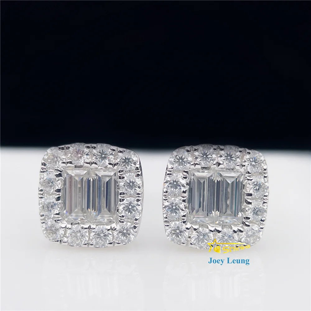 Hip Hop Jewelry Pass Diamond Tester 925 Silver Moissanite Diamond Earrings Charm Earrings Mens Baguette
Hip Hop Jewelry Pass Diamond Tester 925 Silver Moissanite Diamond Earrings Charm Earrings Mens Baguette