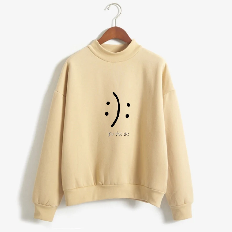 Hipster Tracksuits Smiling Face Crying Printed Women's Hoodies O-Neck You Decide Harajuku Sweatshirts Fleece Hoody
Hipster Tracksuits Smiling Face Crying Printed Women's Hoodies O-Neck You Decide Harajuku Sweatshirts Fleece Hoody