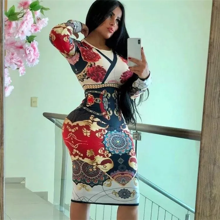 Bodycon Dress For Women Club Sexy Long Sleeve Midi Dress Floral Dresses Women Sexy Party Club Wear Print Spring Summer, Black/white/gold/blue
Bodycon Dress For Women Club Sexy Long Sleeve Midi Dress Floral Dresses Women Sexy Party Club Wear Print Spring Summer, Black/white/gold/blue