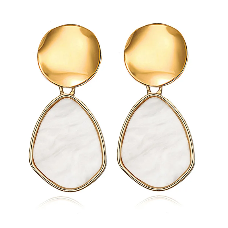 Creative simple alloy acrylic geometric earrings sterl silver zirconia earrings, As pic
Creative simple alloy acrylic geometric earrings sterl silver zirconia earrings, As pic