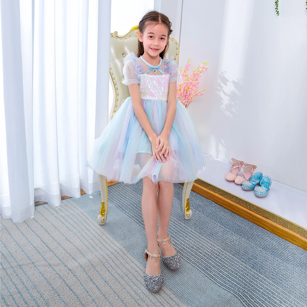 2020 New Children's Dress colorful puffy sleeve colorful sequin skirt cosplay costume BX1716, Blue,pink
2020 New Children's Dress colorful puffy sleeve colorful sequin skirt cosplay costume BX1716, Blue,pink