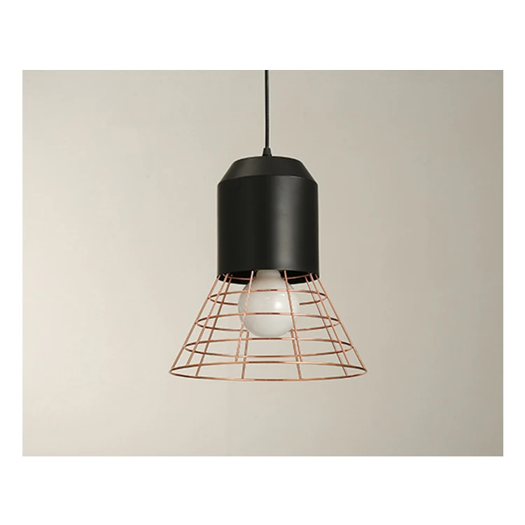 Factory sale pendant lamp modern style metal iron cage E27 restaurant hanging lighting badminton shape bar pendant light