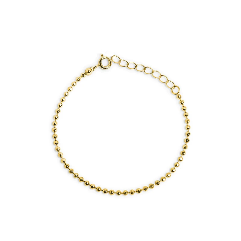 Hot S925 Sterling Silver classical style 18k gold plated round small beads bracelet unisex mens women
Hot S925 Sterling Silver classical style 18k gold plated round small beads bracelet unisex mens women