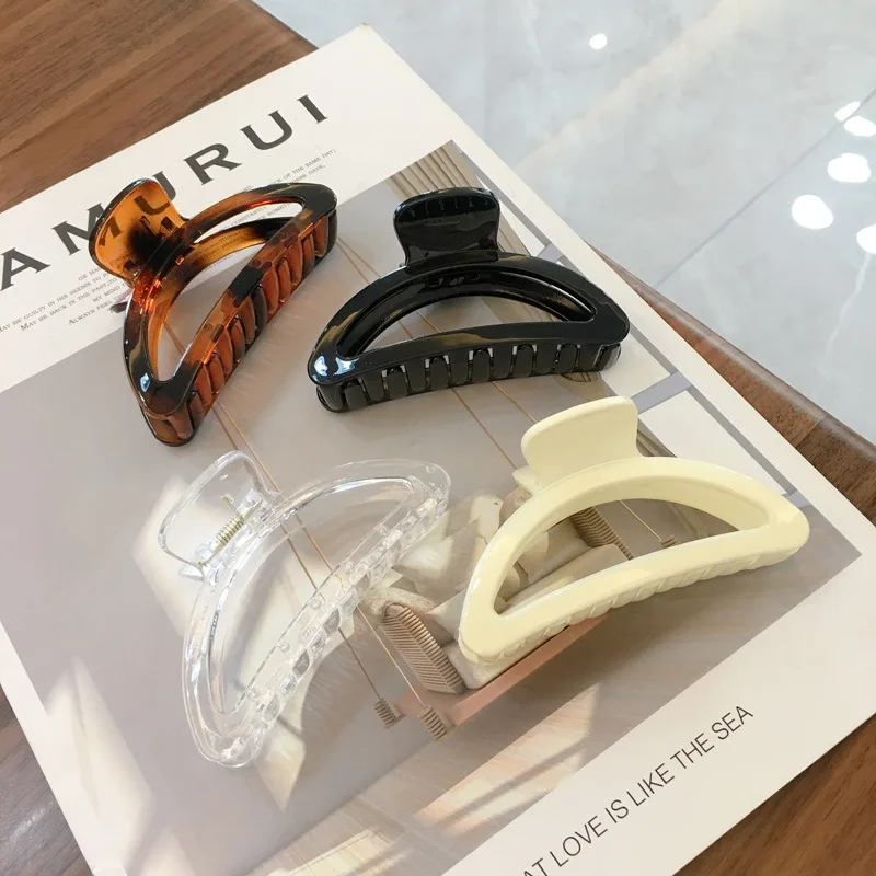 JUHU 2021 clear fashion acrylic hair claw clip hair accessory solid color classic all-match hairpin wholesale for women, Colorful
JUHU 2021 clear fashion acrylic hair claw clip hair accessory solid color classic all-match hairpin wholesale for women, Colorful
