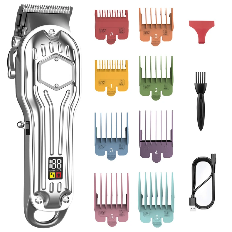 Hot sell professional stainless steel rechargeable hair clipper beard trimmer for men hair cutting, Gold,silver
Hot sell professional stainless steel rechargeable hair clipper beard trimmer for men hair cutting, Gold,silver