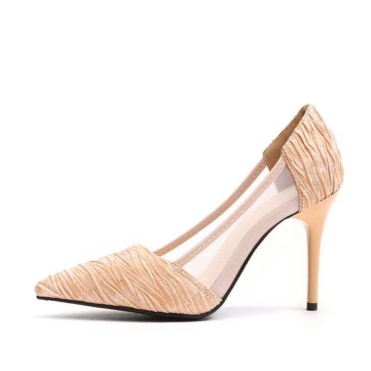 Temperament OL hollow screen yarn lace thin heel tips toe heels for ladies, Black apricot grey
Temperament OL hollow screen yarn lace thin heel tips toe heels for ladies, Black apricot grey