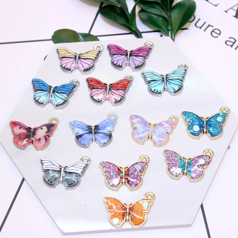Colorful Printing Gold Powder Butterfly Pendant Alloy Jewelry Accessories Butterfly Pendant, As pic show
Colorful Printing Gold Powder Butterfly Pendant Alloy Jewelry Accessories Butterfly Pendant, As pic show