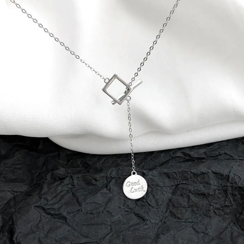Dylam 40cm OT Square Clasp Good Luck Circle Pendant Necklaces O Chain Sterling Silver 925 Long Necklace
Dylam 40cm OT Square Clasp Good Luck Circle Pendant Necklaces O Chain Sterling Silver 925 Long Necklace
