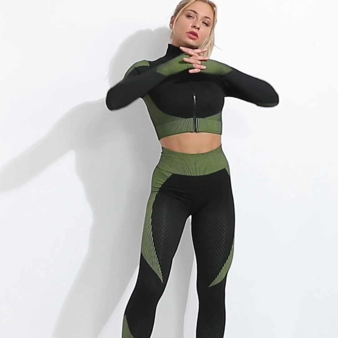 2021 High Elastic Gym Workout Clothing Set Jogging Women Sportswear Seamless Plus Size Three Piece Yoga Set, Picture shows
2021 High Elastic Gym Workout Clothing Set Jogging Women Sportswear Seamless Plus Size Three Piece Yoga Set, Picture shows