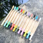 Eco Friendly Round Handle Adult Soft Bristle Custom Natural Bamboo Toothbrush