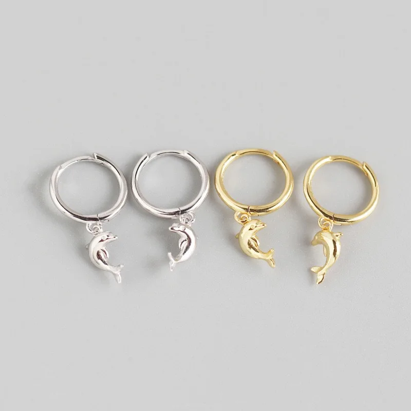 NEW 925 Sterling Silver plain small cute animal dolphin hoop huggies earrings for women
NEW 925 Sterling Silver plain small cute animal dolphin hoop huggies earrings for women