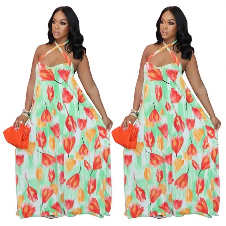 PEARL Women Fashion Clothing Halter Backless Long Floral Summer Dress 2021 Casual Printing Maxi Long Loose One Piece Sun Dress
PEARL Women Fashion Clothing Halter Backless Long Floral Summer Dress 2021 Casual Printing Maxi Long Loose One Piece Sun Dress