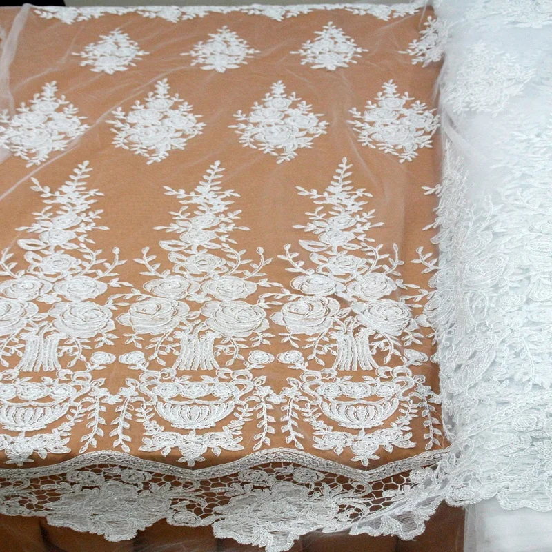 Gorgeous wedding heavy hand made beaded lace fabric luxury, Accept customized color
Gorgeous wedding heavy hand made beaded lace fabric luxury, Accept customized color