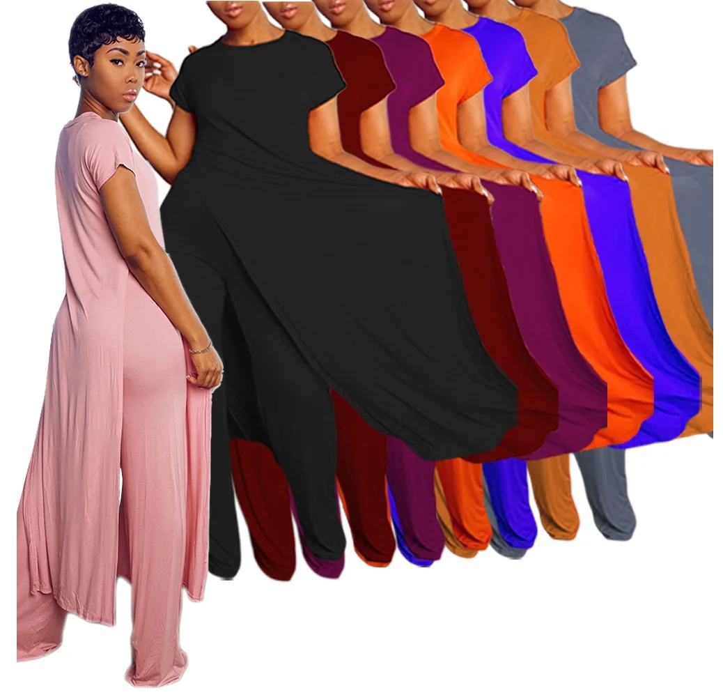 Fall 4xl Clothing 2 Piece Loose Outfit Short Sleeve Long Tshirt Wide Leg Pants Two Piece Plus Size Pants Sets For Women
Fall 4xl Clothing 2 Piece Loose Outfit Short Sleeve Long Tshirt Wide Leg Pants Two Piece Plus Size Pants Sets For Women