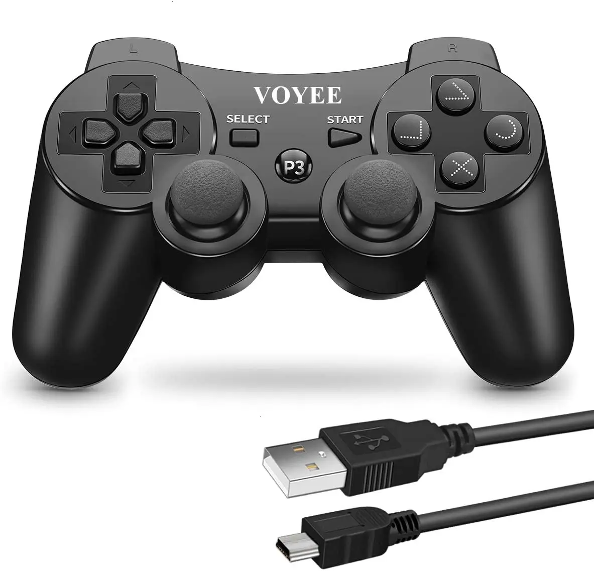 

PS3 Controller Wireless Remote Gamepad with Upgraded Joystick for Sony Playstation 3, Black