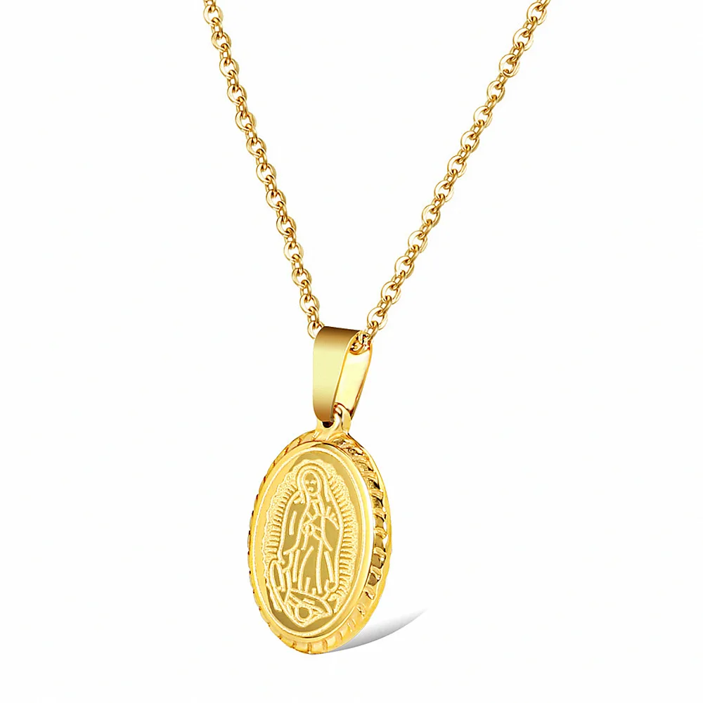 Gold Plated Amulet Titanium Stainless Steel Virgin Mary Religious Pendant Jewelry Necklace, Gold,silver
Gold Plated Amulet Titanium Stainless Steel Virgin Mary Religious Pendant Jewelry Necklace, Gold,silver