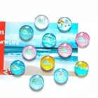 Luyun New product dome glass cute unicorn fish fridge magnet