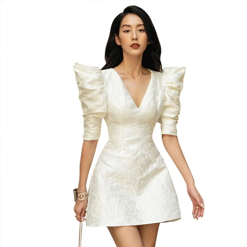 New style High Quality Elegant Dresses Short Sleeve V-Neck woven fabric Bodycon Fashion casual Dresses for Women
New style High Quality Elegant Dresses Short Sleeve V-Neck woven fabric Bodycon Fashion casual Dresses for Women