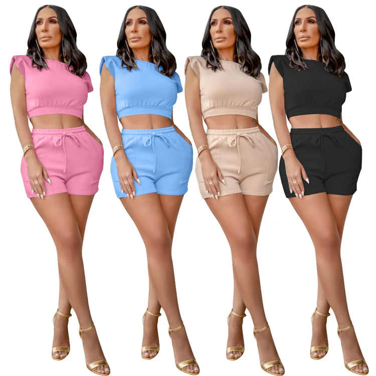 summer t-shirt shorts suit navel top two piece sexy pants set women, You can mix different colors
summer t-shirt shorts suit navel top two piece sexy pants set women, You can mix different colors